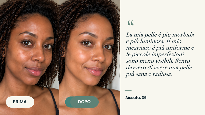 Testimonianza prima/dopo — Masque Bio Collagène