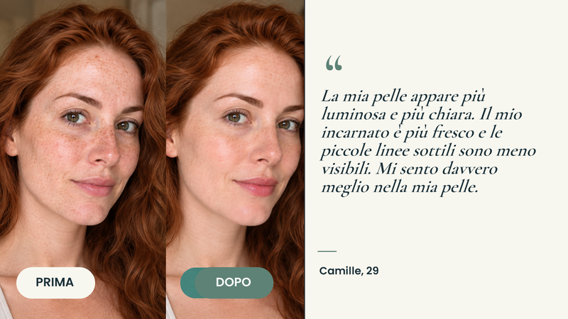 Testimonianza prima/dopo — Masque Bio Collagène
