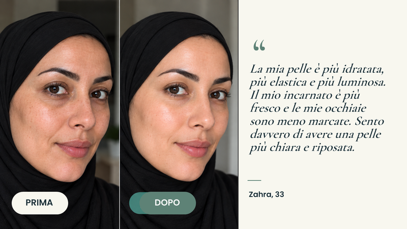 Testimonianza prima/dopo — Masque Bio Collagène