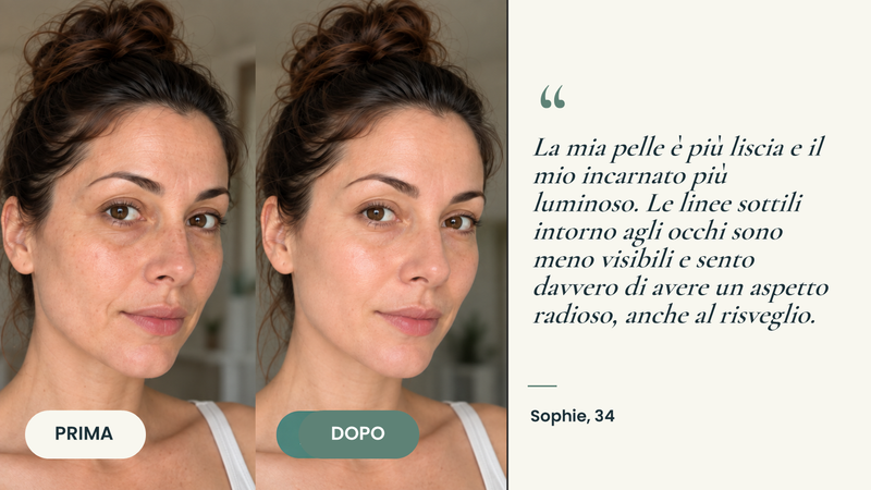 Testimonianza prima/dopo — Masque Bio Collagène