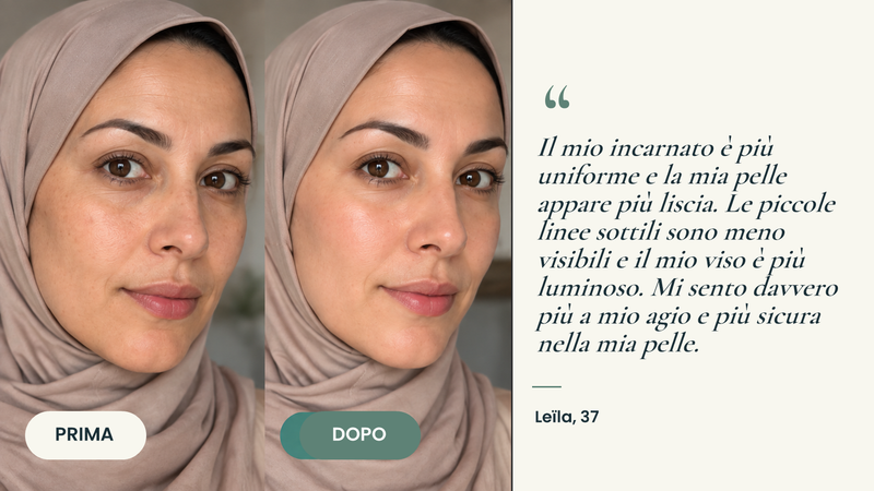 Testimonianza prima/dopo — Masque Bio Collagène