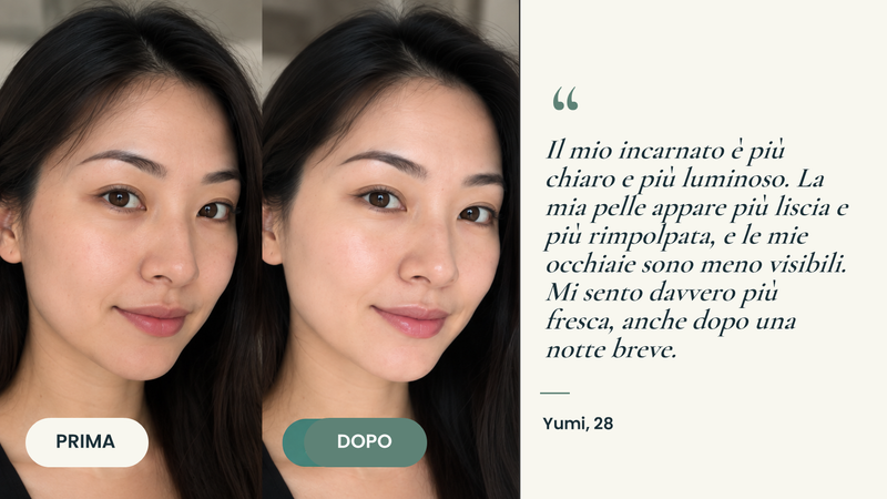 Testimonianza prima/dopo — Masque Bio Collagène