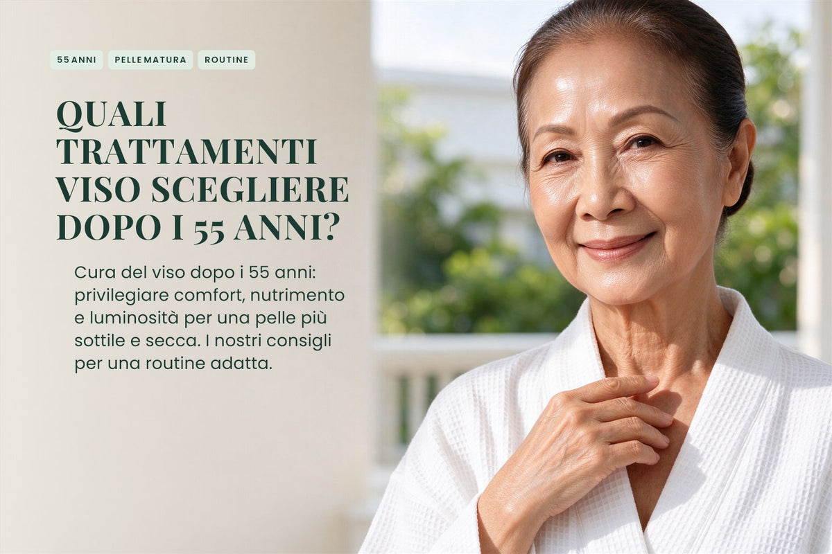 Quali trattamenti viso scegliere dopo i 55 anni?